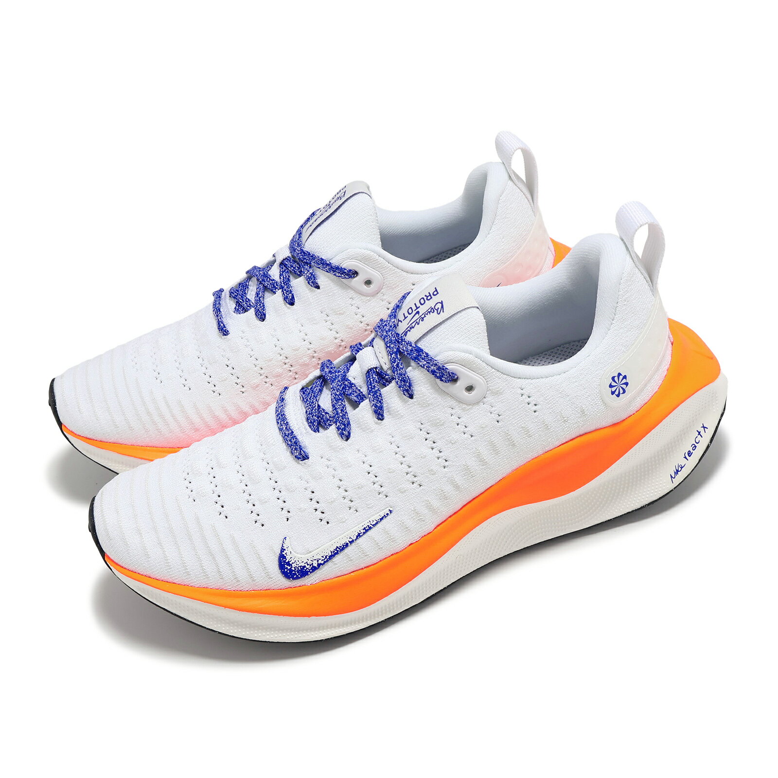 Nike 防潑水慢跑鞋 Reactx Infinity Run 4 Blueprint 女鞋 巴黎奧運 白 橘 HJ6649-900 7
