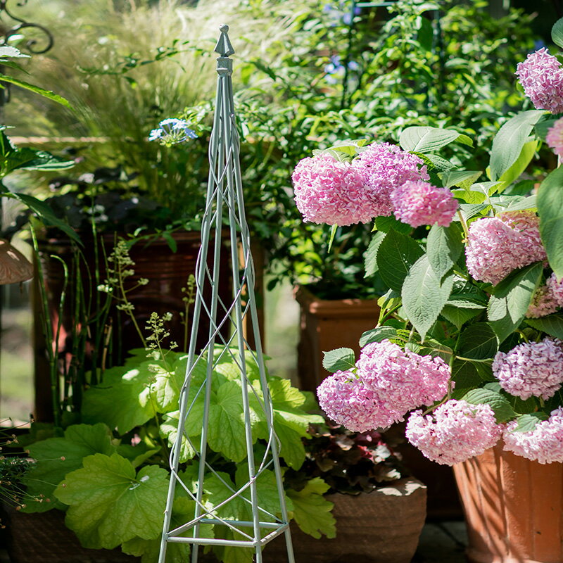 掬涵 復古藍高塔花架 爬藤架田園鄉村雜貨花園 裝飾植物支架