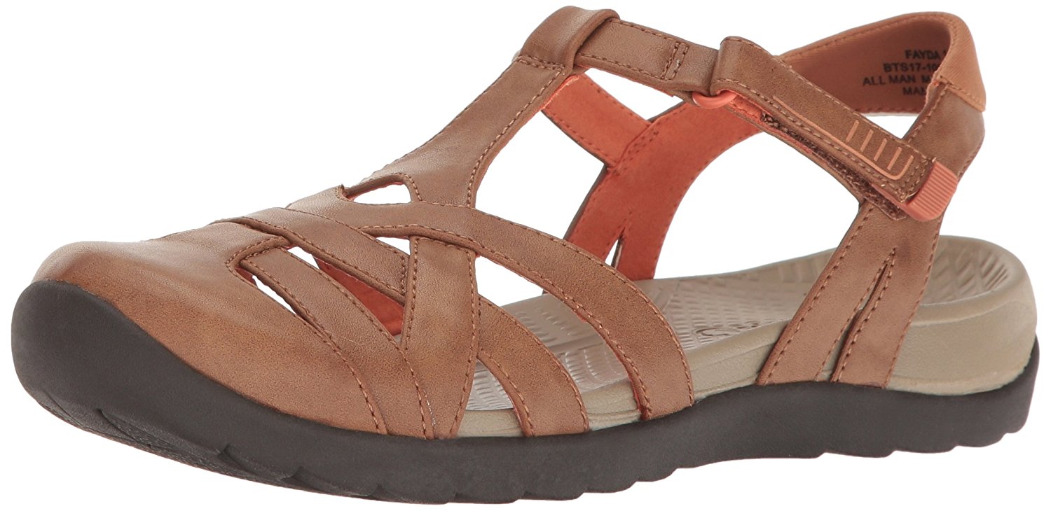 womens closed toe brown sandals