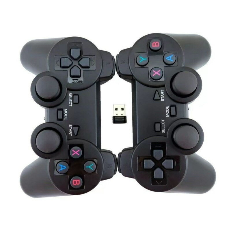 2.4G遊戲USB遊戲機無線手柄電腦街電視一拖二雙人工廠直銷包郵【宜家良品百貨】