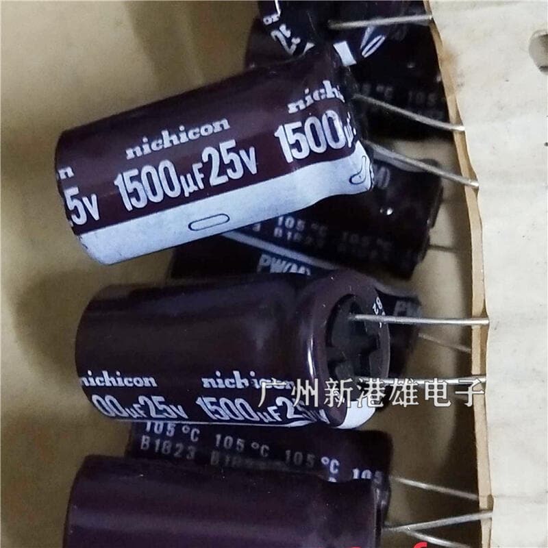 精品快銷 日本尼吉康NICHICON鋁電解電容 1500UF25V 1500UF 13*25高頻長壽