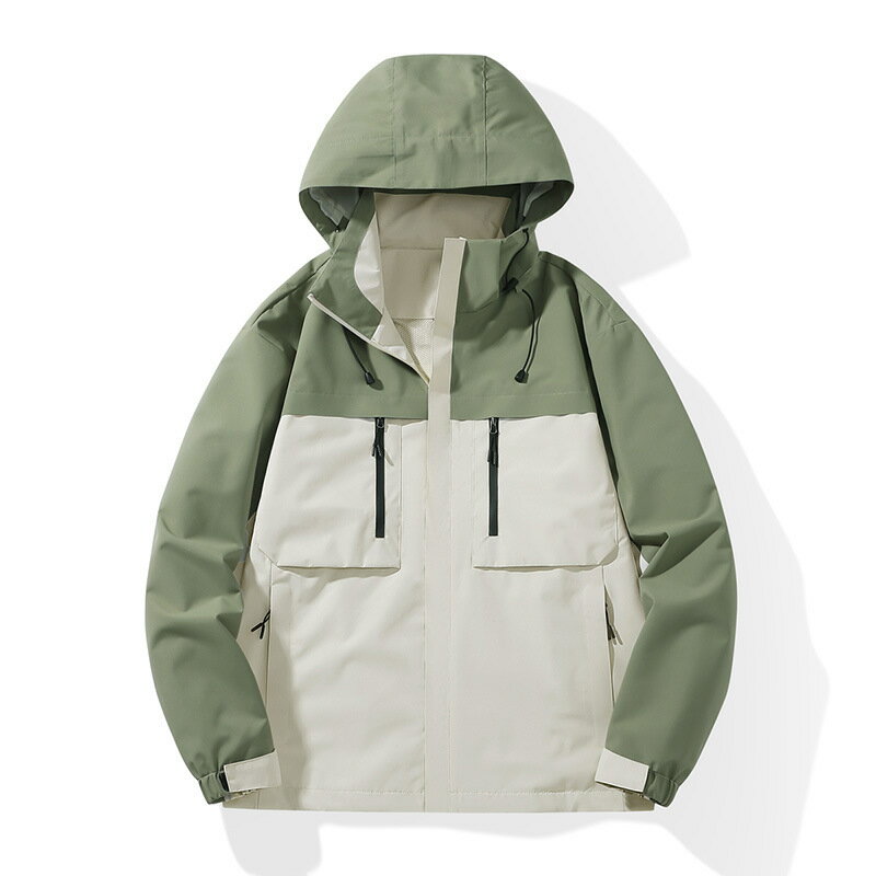 衝鋒衣防風外套-寬鬆防風多口袋男夾克4色74it48【米蘭精品】【獨家進口】