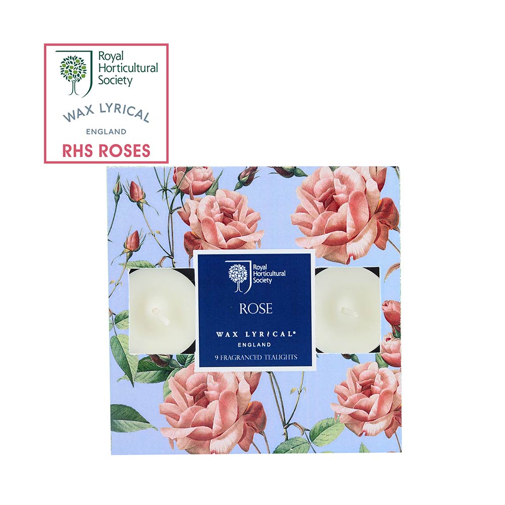 英國Wax Lyrical 玫瑰迷你香氛蠟燭9入裝-原裝彩盒