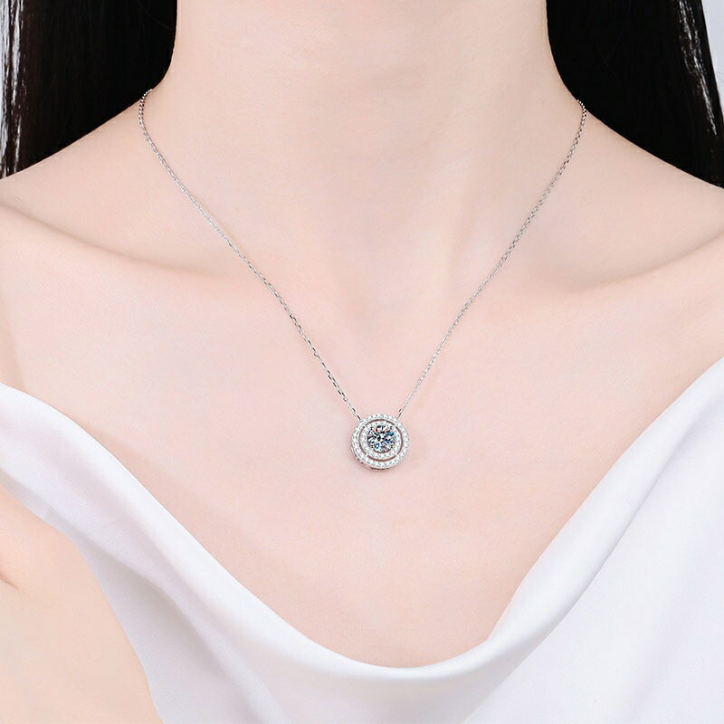 【巴黎精品】現貨+預購 莫桑鑽石項鍊飾品配件925純銀項鍊-2克拉輕奢熟女摟空滿鑽墜飾生日情人節禮物v1ae98 2