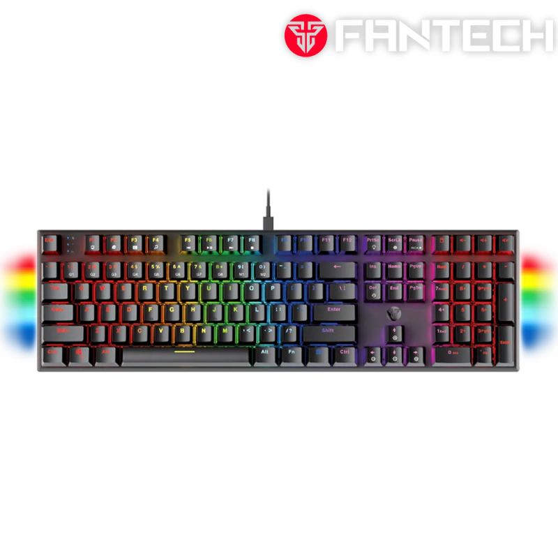 FANTECH MAXFIT108 RGB混彩多媒體機械式電競鍵盤(青軸) 有線鍵盤 電競鍵盤 注音 倉頡  【愛瘋潮】