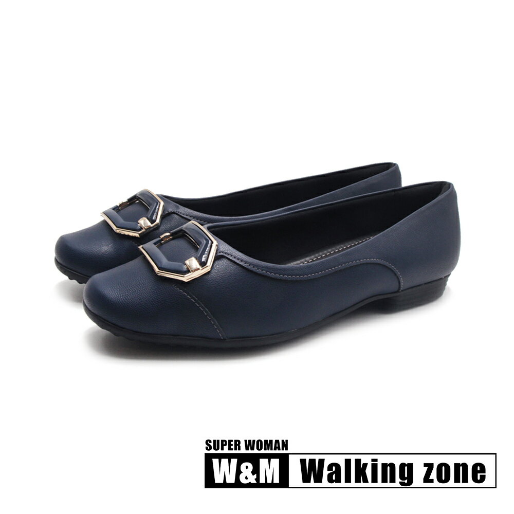WALKING ZONE SUPER WOMAN Nappa輕感優雅平底鞋 女鞋-深藍 0