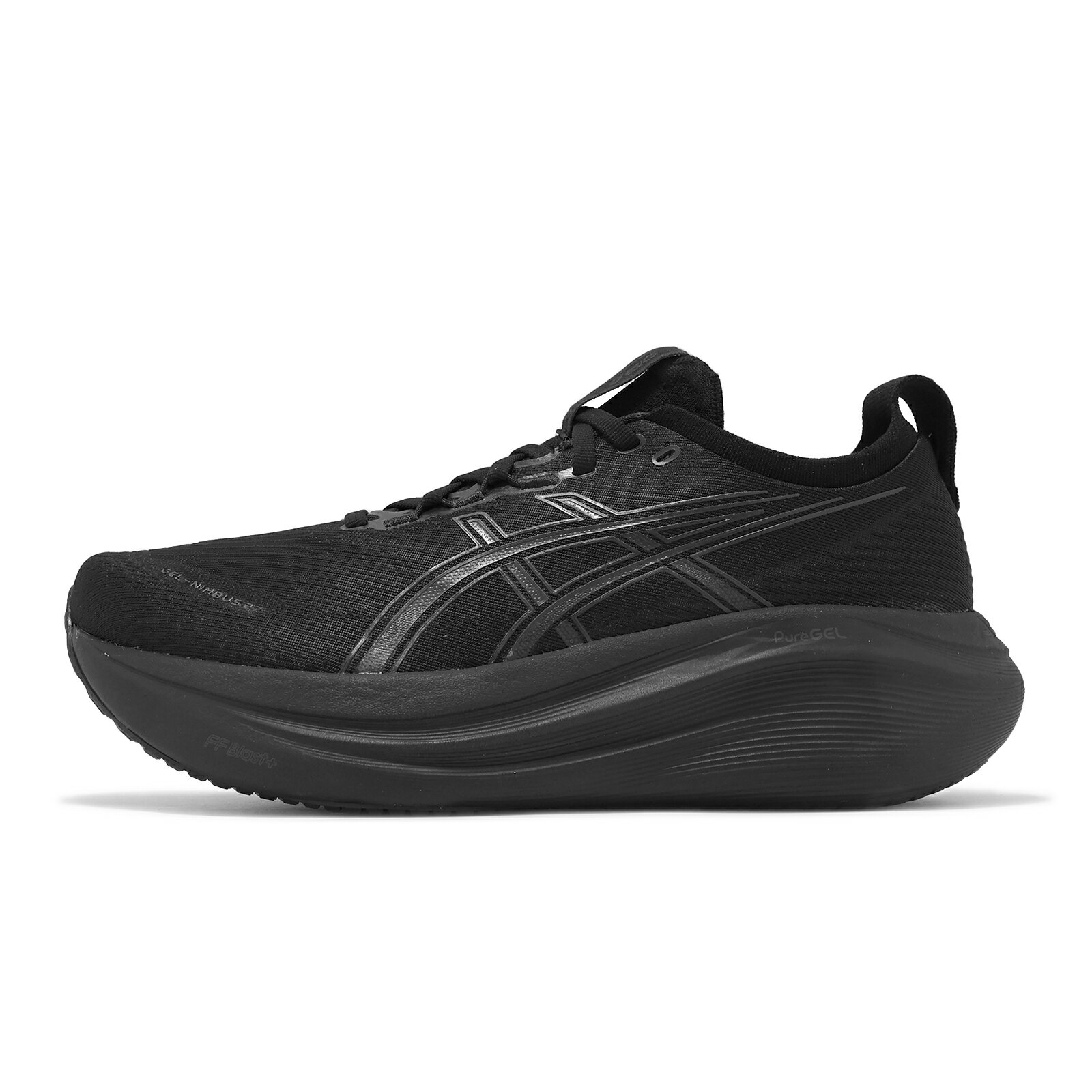 Asics 亞瑟士 慢跑鞋 GEL-Nimbus 27 2E 男鞋 寬楦 黑 厚底 緩衝 針織 全黑 運動鞋 亞瑟士