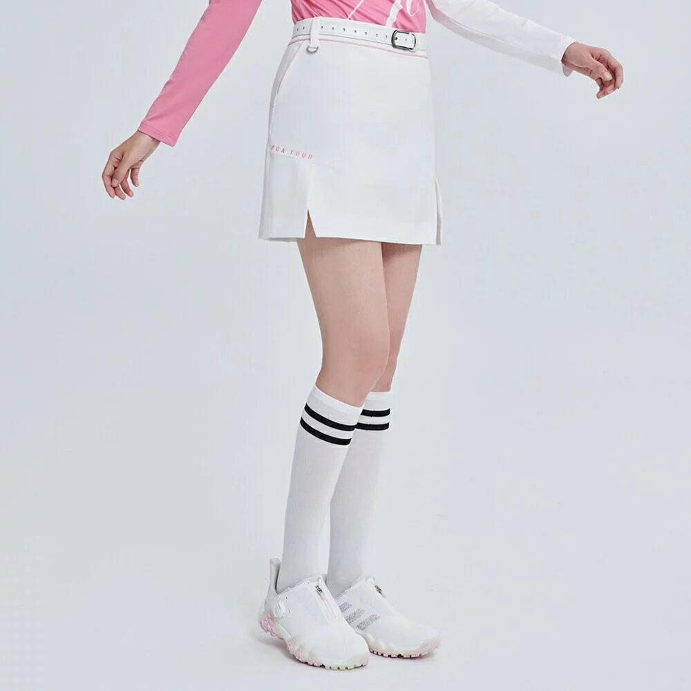 【SUPER GOLF】PGA TOUR GOLF質感設計短裙(女)-白 [APP下單享4%點數]