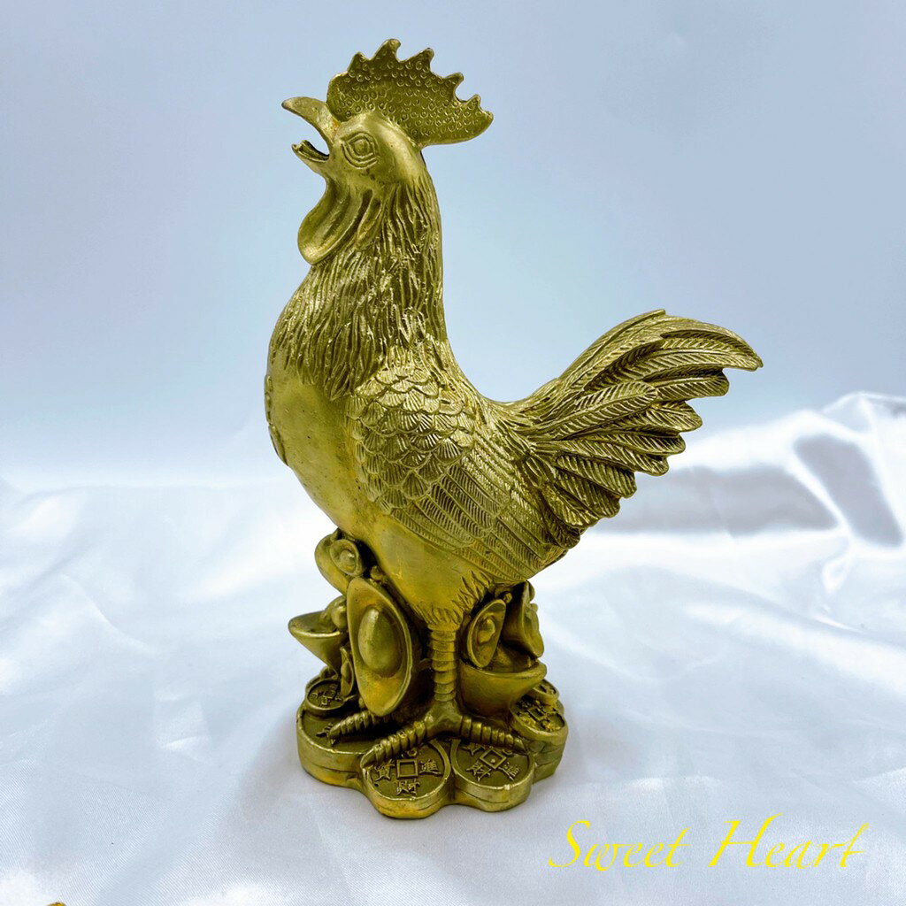 Sweet Heart 田芯開運精選 💯銅公雞 公雞 金雞 腳踩元寶及古錢 化電線 大樓 蜈蚣煞 擋煞 專用 含開光 3