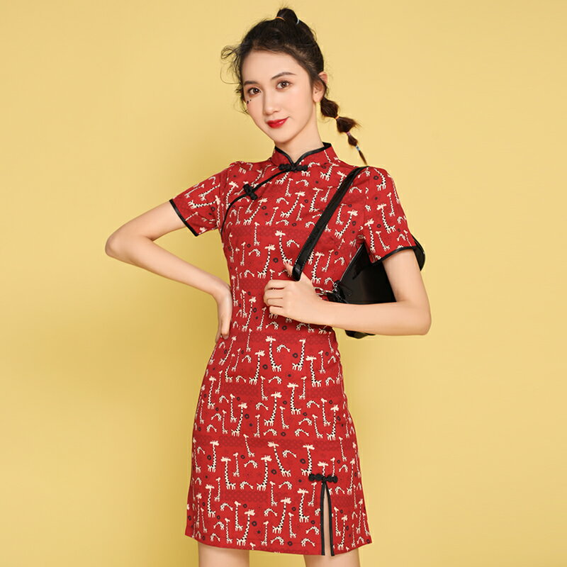 夏季新式旗袍中國風文藝年輕款少女復古改良版小個子連衣裙女