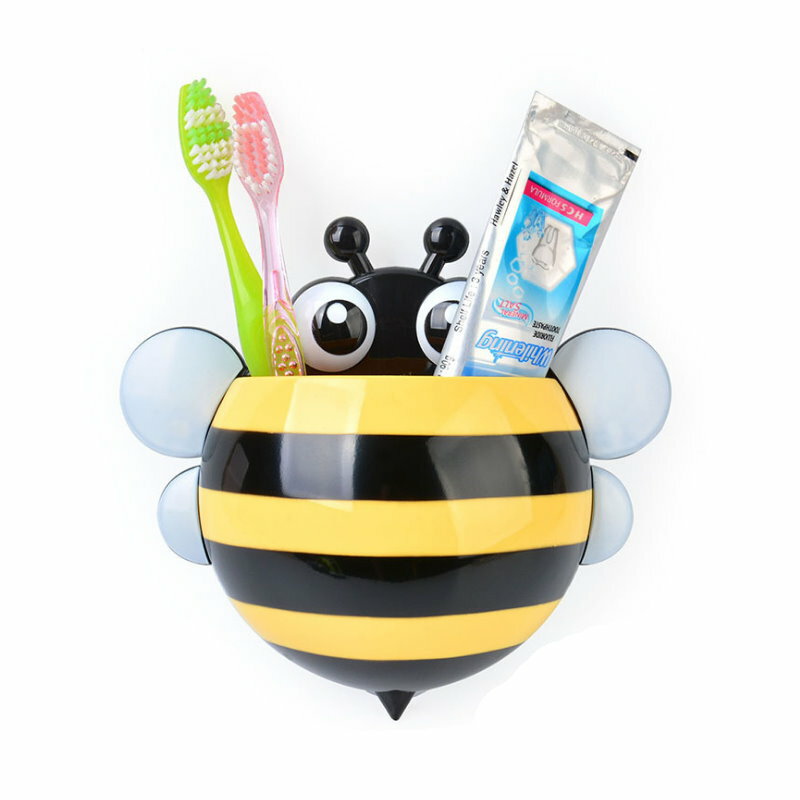 蜜蜂 瓢蟲 小熊 卡通 吸盤 牙刷架 牙膏架 免打孔 浴室牙刷架【DC320 DL245 DA319】123便利屋