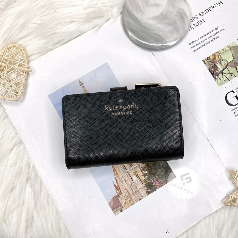 美國代購🇺🇸台灣現貨 Kate spade 扣式中夾 兩折中夾