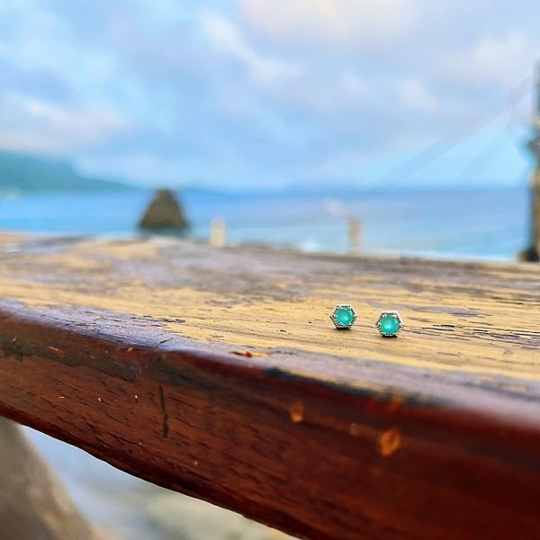 現貨專區｜海的顏色銀針耳環(BPES22)｜送禮精選店家★Reyna jewelry 女王飾品