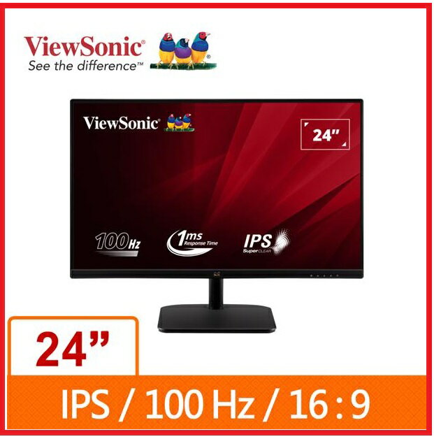 Viewsonic 優派 VA2432-h 24型AH-IPS美型螢幕 極薄機身/100%sRGB