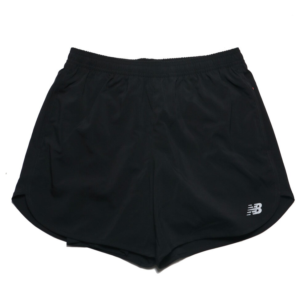 【滿額現折300】NEW BALANCE 短褲 NB 黑色 5吋 兩件式 運動短褲 男 AMS33217BK