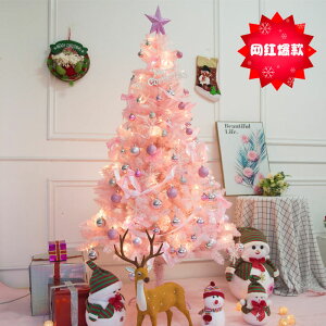 ❀樂天優選好物❀ 聖誕樹1.2米1.5米1.8米櫻花粉色圣誕樹套餐圣誕節裝飾家用櫥窗圣誕擺件【極有家】