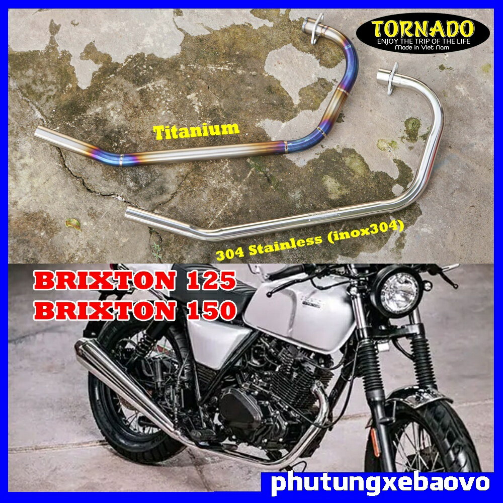 Brixton 150, Brixton 125, BX125, BX150 排氣歧管,TORNADO 品牌,材料 TI