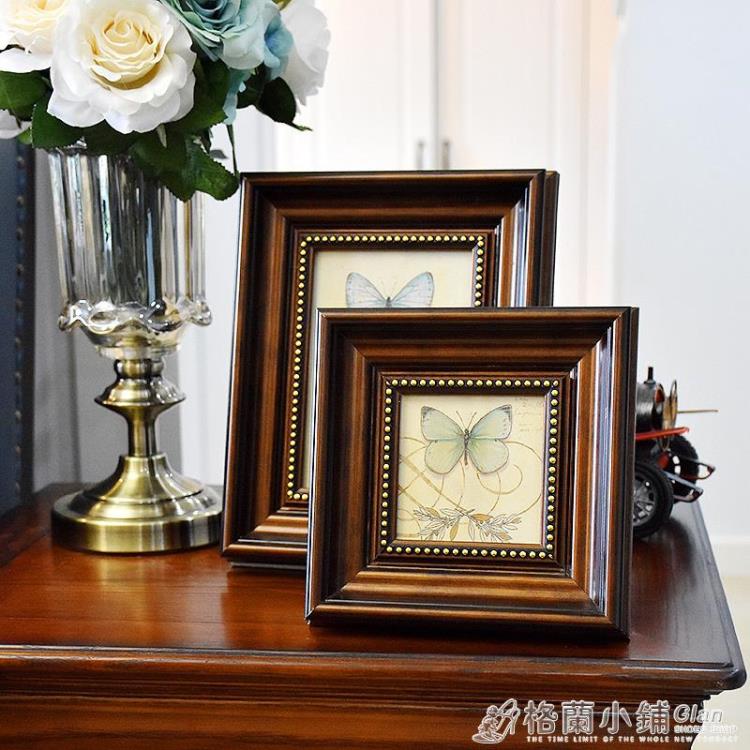 畫框美式復古相框擺台洗照片打印相冊加做成畫框掛牆創意6六7七寸定制 雙11全館免運