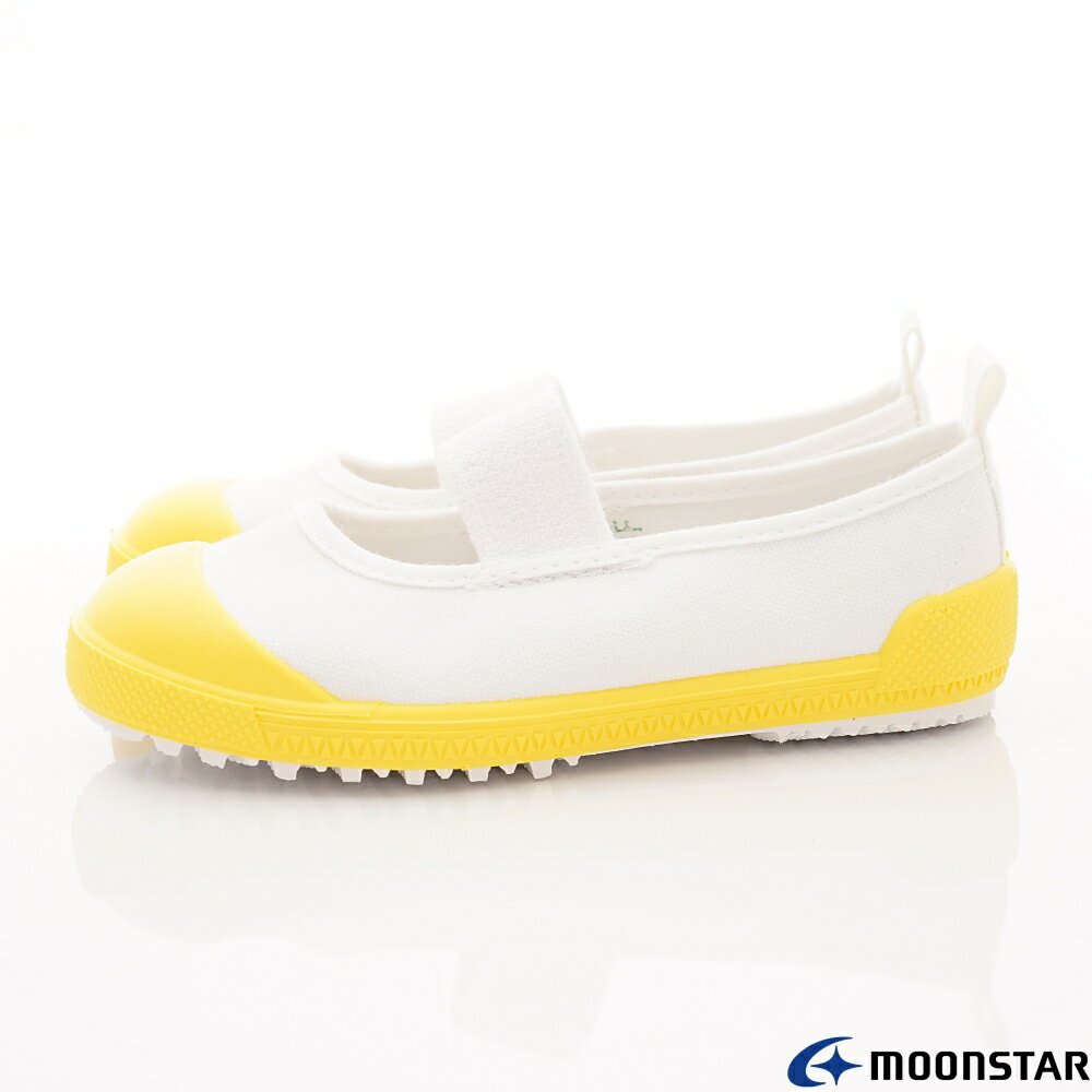 日本月星Moonstar機能童鞋鐵氟龍室內鞋系列寬楦日本製穩定耐磨抗菌室內鞋款0533黃(中小童段/中大童段) 2