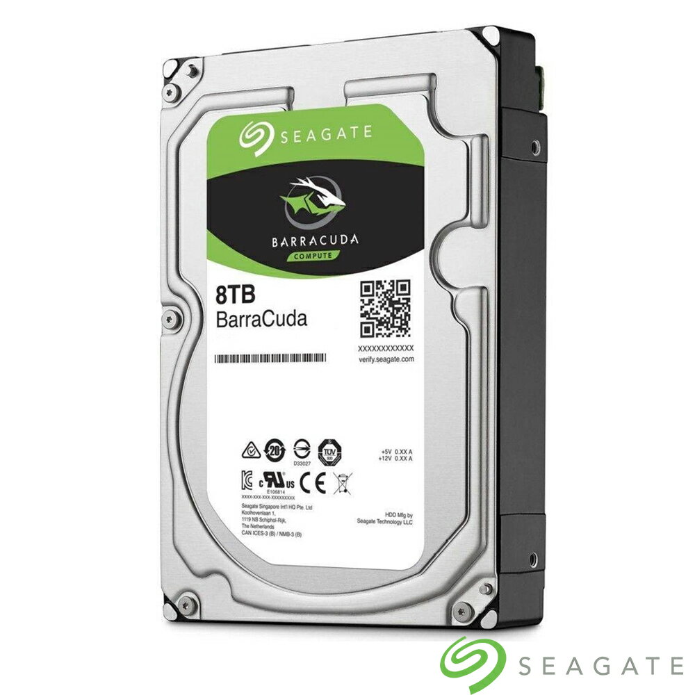 Seagate【BarraCuda】新梭魚 8TB 3.5吋桌上型硬碟 (ST8000DM004)