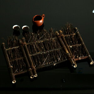 竹編純手工三折紫竹子大籬笆日式料理裝飾壽司刺身盤裝飾大竹籬笆