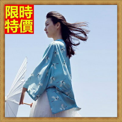 和服外套和風女罩衫 日式復古仙鶴古著防曬小外套68af42 獨家進口 米蘭精品 米蘭精品 Rakuten樂天市場