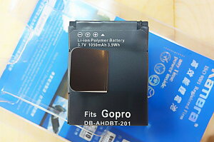 GoPro HD HERO 3 / 3+ 專用 AHDBT-201 副廠 鋰電池【一年保固】【中壢NOVA-水世界】【跨店APP下單最高20%點數回饋】