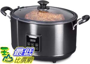 [9美國直購] Presto 燻烤/燉煮兩用鍋 06013 Electric Indoor Smoker and Slow Cooker, 6qt, Black Stainless Steel