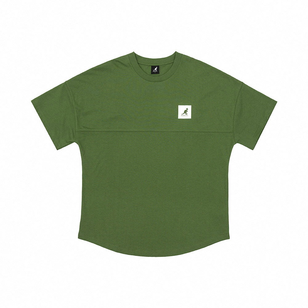 【滿額現折300】KANGOL 短袖 短T 綠色 後背LOGO 寬版 上衣 中性 (布魯克林) 6225102071