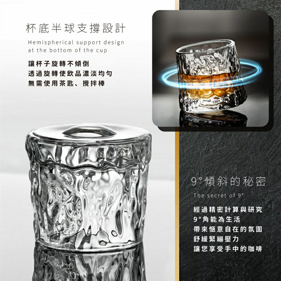 【Krone 皇雀】精選九度角玻璃杯｜咖啡杯 4