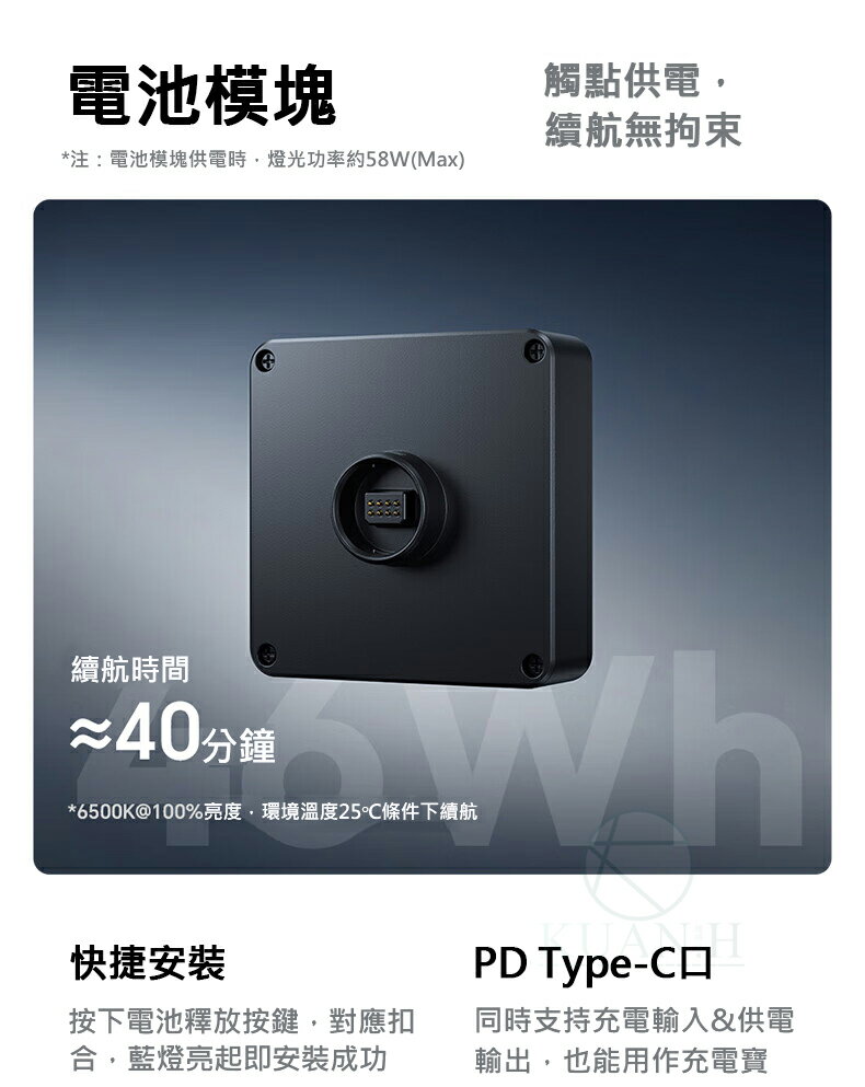 Ulanzi EC65 65W小方燈 全配套裝 雙色溫 小方燈 65W 套裝 補光燈 攝影燈 外拍燈 持續燈 直播燈 5