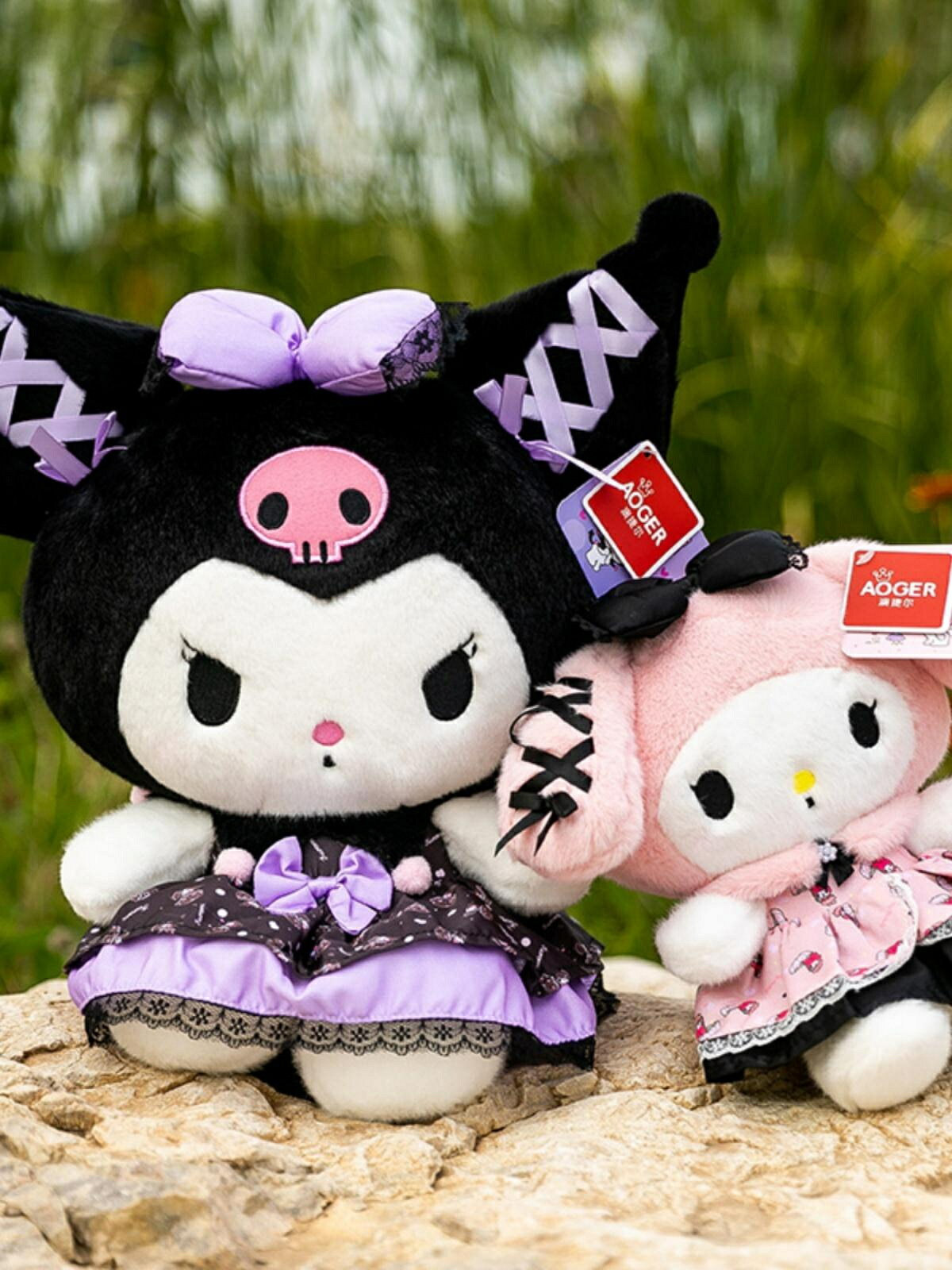正版宴會庫洛米和美樂蒂毛絨玩具公仔情侶玩偶擺件娃娃生日禮物女（45cm以上的商品麻煩客人選擇宅配哦，謝謝）