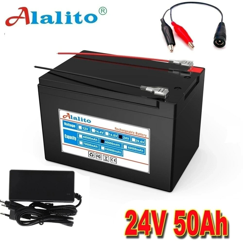 24V 50Ah電池組18650電池組鋰離子電芯適用噴霧器手推車玩具車電