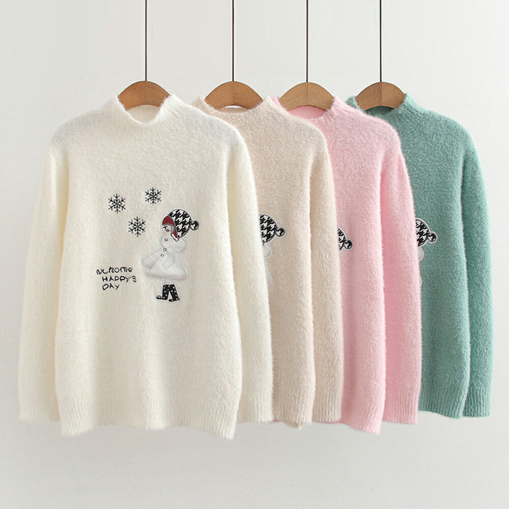 ＊ORead＊雪花小女孩刺繡毛衣(4色F碼)【限定加碼✿全館滿額再折】