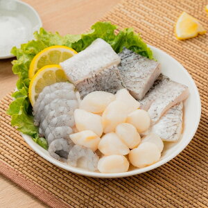 安永-綜合鮮饗包(250g/包) 內含金目鱸魚片+野生珠貝+根島海沙蝦仁