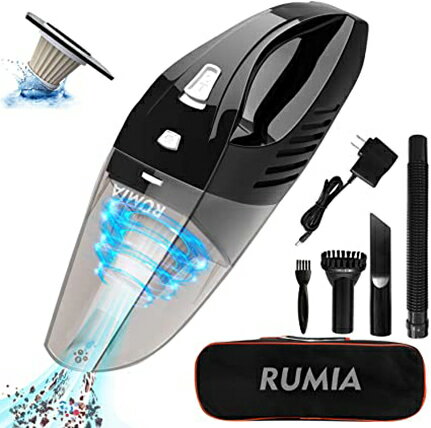 Rumia【日本代購】便捷式無線充電式吸塵器乾濕兩用7000pa，具有PSE認證