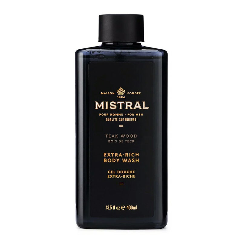 【紳士用品專賣】美國 Mistral - 柚木麝香 2合1 洗髮沐浴露（Teak Wood）