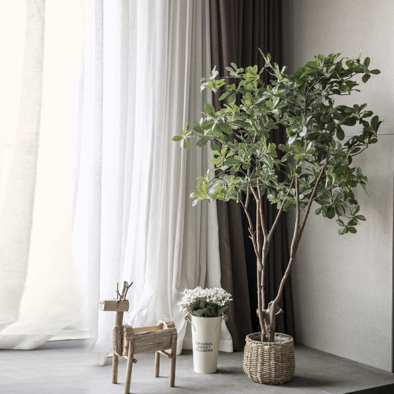 仿真植物裝飾發財樹綠植金錢招財樹大型植物室內家居客廳落地裝飾
