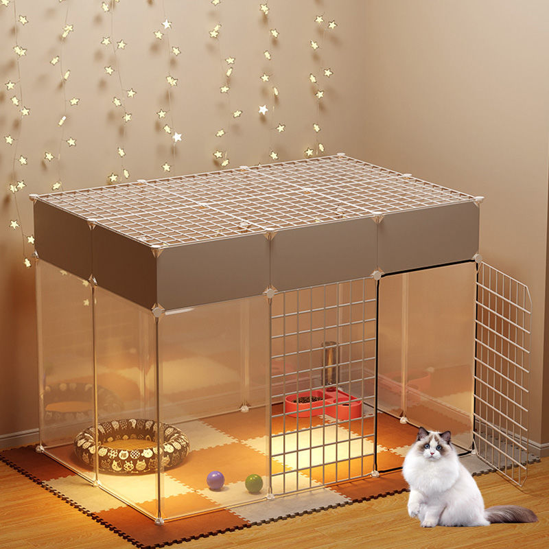 寵物圍欄家用隔離貓籠狗圍欄超大自由空間室內貓窩組裝籠子貓咪籠