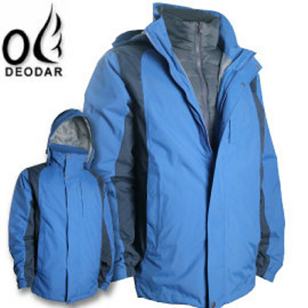 【DEODAR 男 防水兩件式羽絨外套 藍】41300963-12/防水/羽絨/兩件式/外套/非GORE-TEX