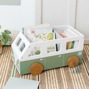 ⚡⚡桌面收納 兒童繪本收納 置物架小書櫃 可移動 帶隔板 創意木質擺設 拍攝道具