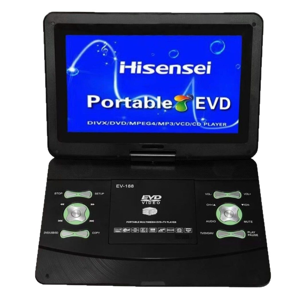 DVD+HDMI外貿熱銷品超薄高畫質13.3寸移動DVD影碟機 便攜式evd播放【宜家良品百貨】