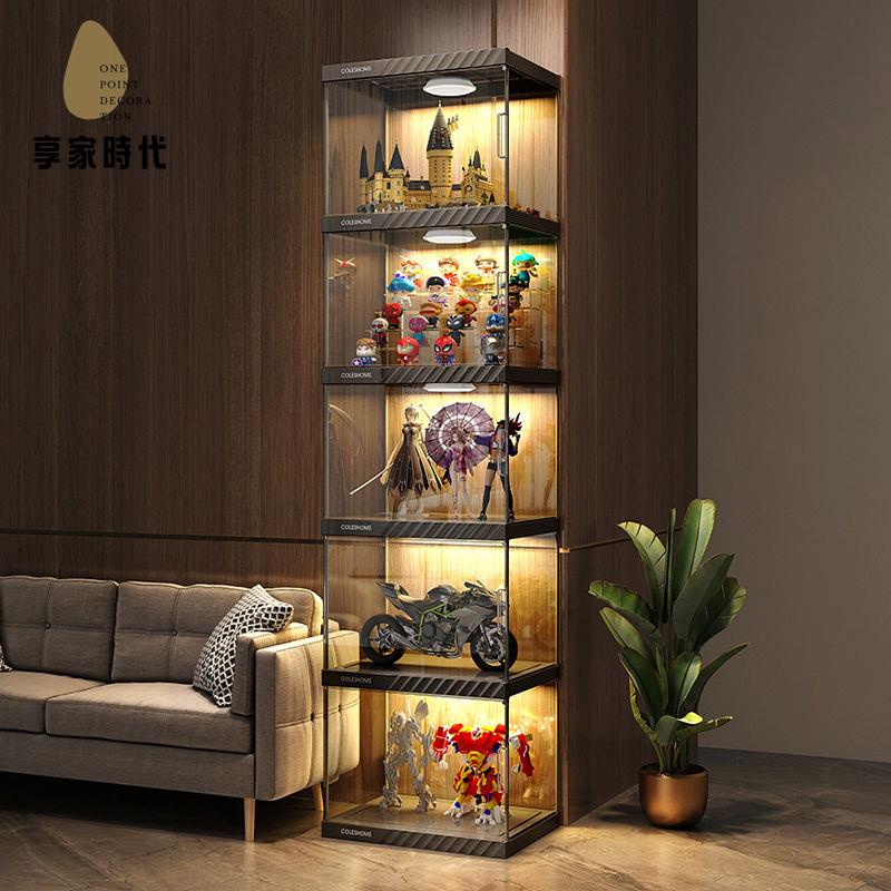 免運 手辦展示架 收納櫃 展示櫃 展示盒 手辦樂高展示櫃模型玩具陳列置物架子家用公仔高達模型透明展示盒 工廠直銷syqh