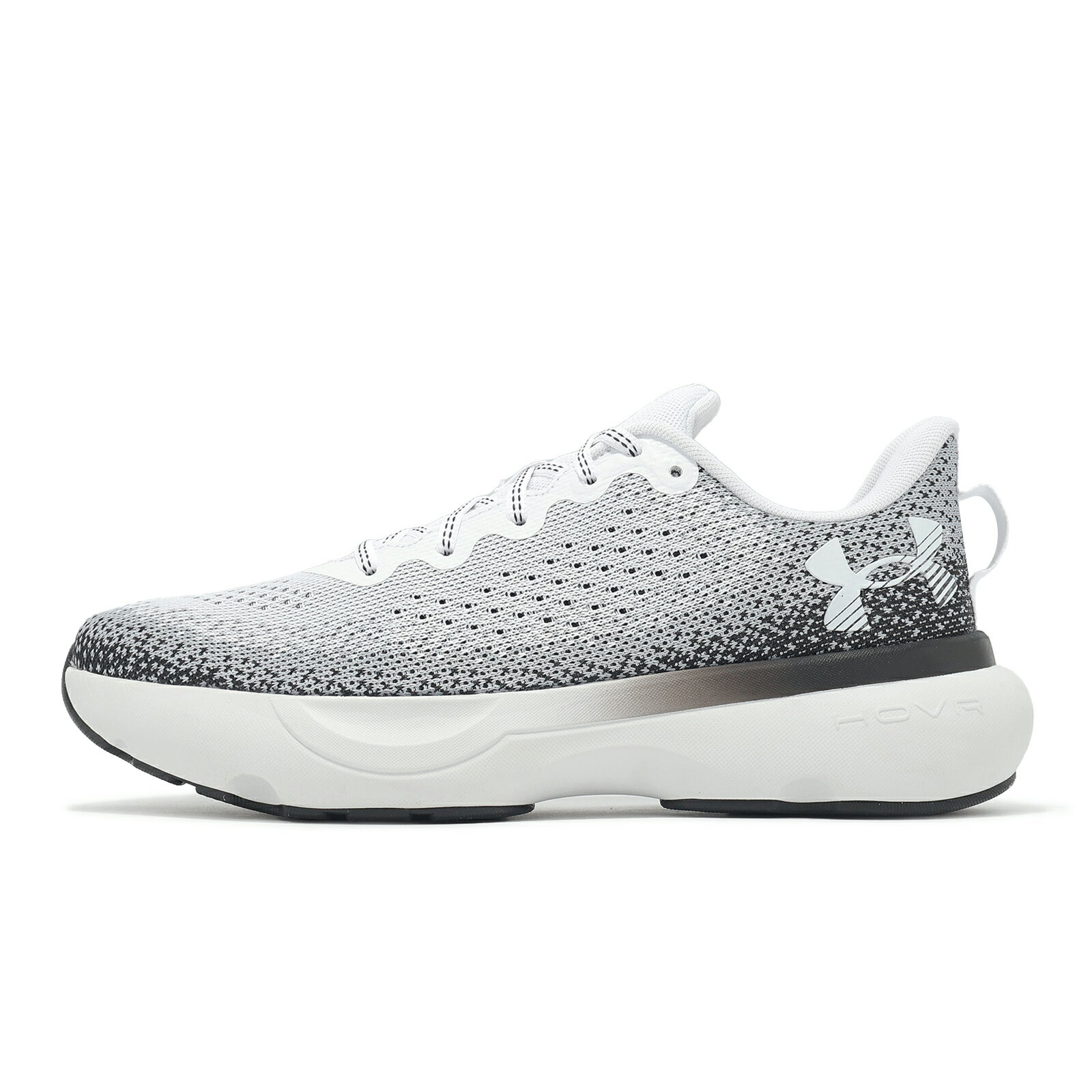 Under Armour UA 慢跑鞋 Infinite 男鞋 白 黑 針織 緩衝 輕量 運動鞋 UA