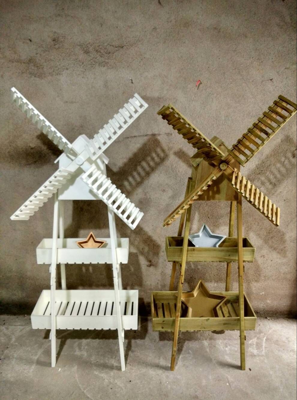 美琪 鄉村田園木質風車裝飾品創意桌上擺件
