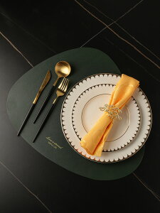 貝漢美輕奢餐具套裝家用描金西餐餐盤全套碗盤子碗碟牛排刀叉組合