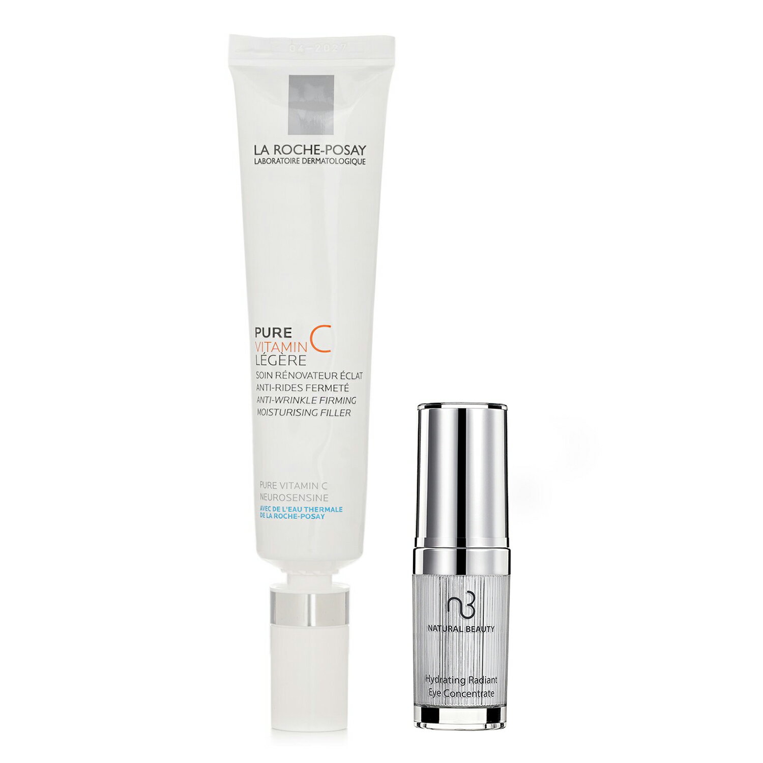 La Roche Posay - La Roche Posay 維他命C 抗皺緊緻面霜 30ml X Natural Beauty 超效彈潤水光眼部精萃 15ml (有效日期: 02/2026) 15ml