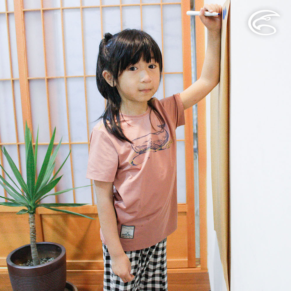 ADISI 童合撚超細纖維抑菌短袖圓領T AL2311087 (120-150)｜抗UV 吸濕排汗 快乾 抗菌 彈性 排汗衣