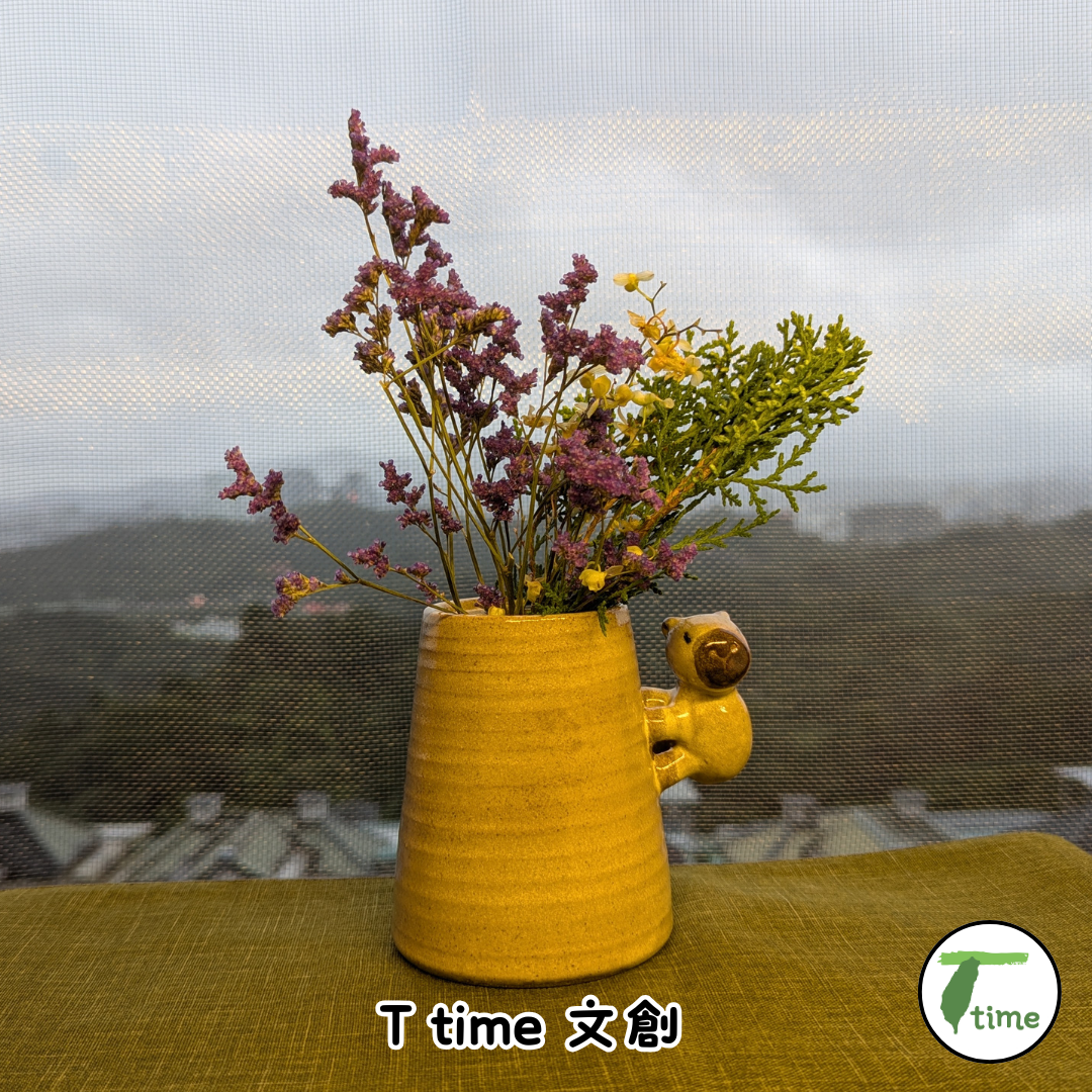 鶯歌手作/水豚君 卡皮巴拉 文創萌趣 陶花瓶 1