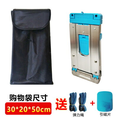 知渡不銹鋼迷你購物買菜小拉車可折疊便攜手拉車家用小拖車搬運 9